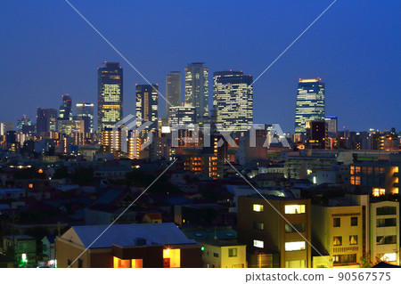 Nagoya cityscape night view 90567575