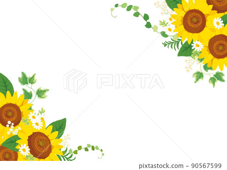 Sunflower bouquet background illustration 90567599