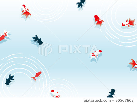 Goldfish scooping background illustration 90567602