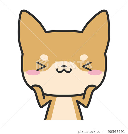 上半身害羞的柴犬 90567691