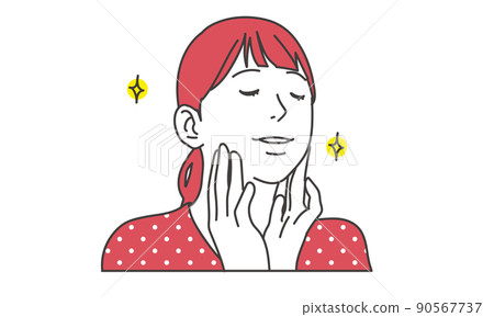 皮膚滋潤的女人 皮膚滋潤的女人 90567737