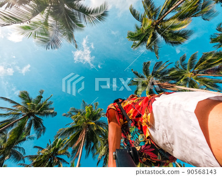 Beaches and coconut palms on a tropical island Beaches and coconut palms on a tropical island 90568143