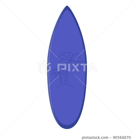 Cartoon surfing board with summer design.... - Stock Illustration ...