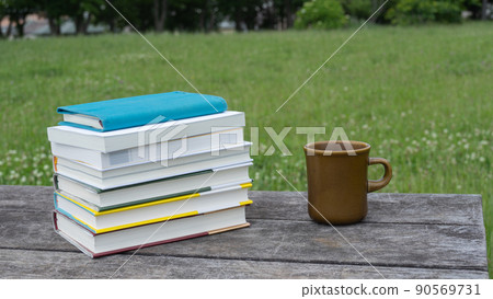 A pile of books and coffee 90569731