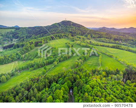 Jedlova Mountain view from above Jedlova Mountain view from above 90570478