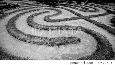 Garden maze in Labyrintharium of Loucen Castle Garden maze in Labyrintharium of Loucen Castle 90570503