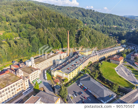 Old industrial zone of Tanvald from above Old industrial zone of Tanvald from above 90570507