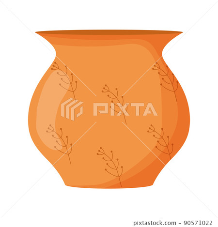 Ceramic kitchenware. Cute handmade ceramic dishes. Kitchen tools, pottery. Flat vector illustration 90571022
