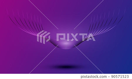 Abstract blue and purple gradient lines with elegant luxury vector background 90571523