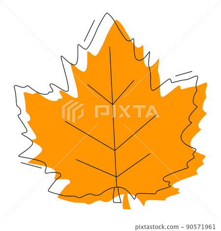 Maple icon isolated on white background. Flat... - Stock Illustration ...