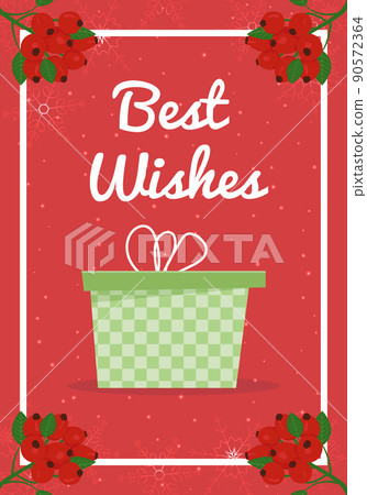 New Year 2022 card. Winter card design illustration for greetings, invitation, flyer, brochur. New year gift 90572364