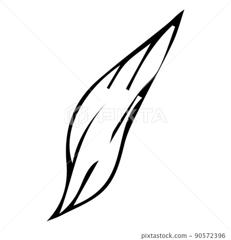 Floral plant, branch in doodle style isolated on white background. Elegant design decoration, element. Floral plant, branch in doodle style isolated on white background. Elegant design decoration, element. 90572396