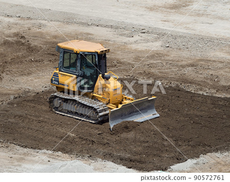 Bulldozer at construction site Bulldozer at construction site 90572761