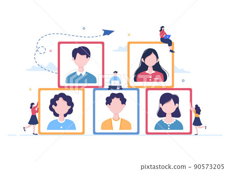 Employment Agency for Recruitment or Placement Job Service with Skilled and Experienced Career Laborers in Flat Cartoon Illustration Employment Agency for Recruitment or Placement Job Service with Skilled and Experienced Career Laborers in Flat Cartoon Illustration 90573205