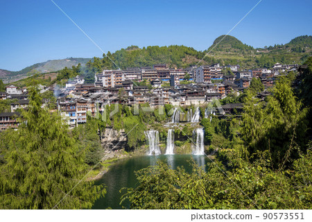 Street view local in Furong Ancient Town (Furong Zhen, Hibiscus Town), China. Furong Ancient Town is famous tourism attraction place. Street view local in Furong Ancient Town (Furong Zhen, Hibiscus Town), China. Furong Ancient Town is famous tourism attraction place. 90573551