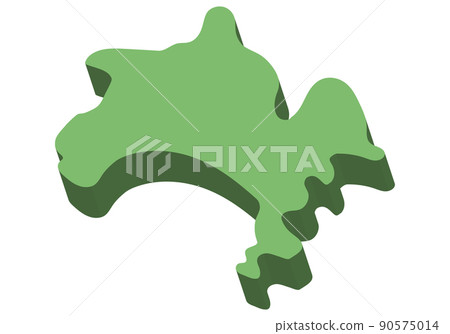 Three-dimensional Kanagawa prefecture 90575014