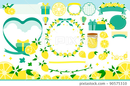 Summer lemon frameset without letters ver 90575310