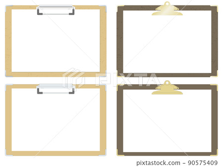 Binder clipboard A4 size horizontal illustration set 90575409