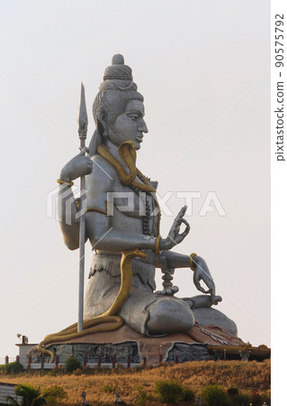 Worlds Second Largest Statue of Lord Shiva 130ft High commissioned by philanthropist Mr. R.N.Shetty, Murudeshwara, Uttara Kannada, Karnataka, India 90575792