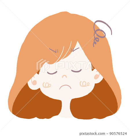 Illustration of a girl in trouble 90576524