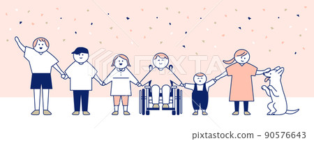 孩子們手牽著手 孩子們手牽著手 90576643