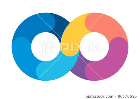 Colorful infinity symbol vector icon 90576650