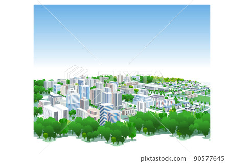 美麗的摩天大樓的城市景觀。創造一個美麗的建築和人們可以與自然和諧相處的城市。它是 美麗的摩天大樓的城市景觀。創造一個美麗的建築和人們可以與自然和諧相處的城市。它是 90577645