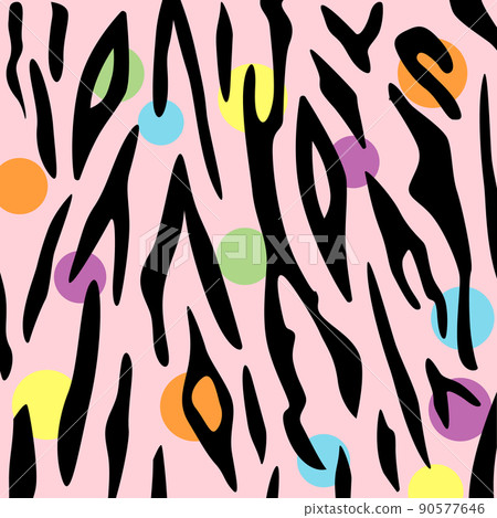 Exotic colorful abstract zebra or tiger design hand drawn. fashion pattern, Exotic colorful abstract zebra or tiger design hand drawn. fashion pattern, 90577646