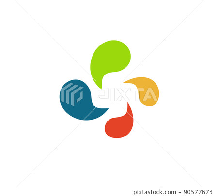 Abstract fan icon, colorful logo for medicine, and eco-technology. Logotype for ventilator or cooler, pharmacy or ambulance, energy turbine or air conditioner. Vector illustration Abstract fan icon, colorful logo for medicine, and eco-technology. Logotype for ventilator or cooler, pharmacy or ambulance, energy turbine or air conditioner. Vector illustration 90577673