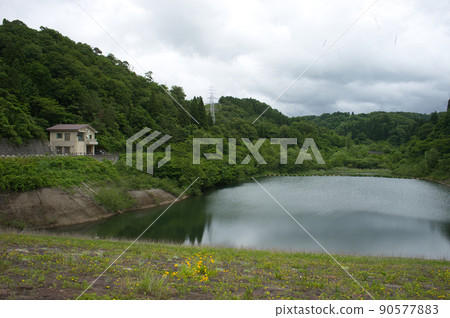 Otani Dam in June, Kurobe City, Toyama Prefecture Otani Dam in June, Kurobe City, Toyama Prefecture 90577883