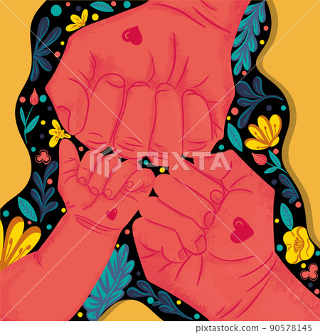 Three hands clenched into fists. The concept of supporting the family, generations, people. Love, understanding and trust. Diverse human hands united for social freedom and peace. Three hands clenched into fists. The concept of supporting the family, generations, people. Love, understanding and trust. Diverse human hands united for social freedom and peace. 90578145