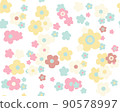 Pattern Scandinavian flower pattern 90578997