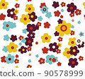 Pattern Scandinavian flower pattern 90578999