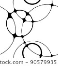 Merge circle seamless pattern black and white 90579935