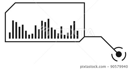 Chart callout. Statistic dashboard icon. Futuristic hud Chart callout. Statistic dashboard icon. Futuristic hud 90579940