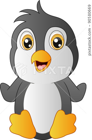 Cute penguin cartoon on white background Cute penguin cartoon on white background 90580669