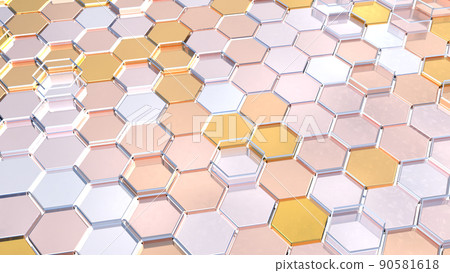 Tile Hexagon Business Geometry VJ Yellow Orange [There is another Ver] 90581618