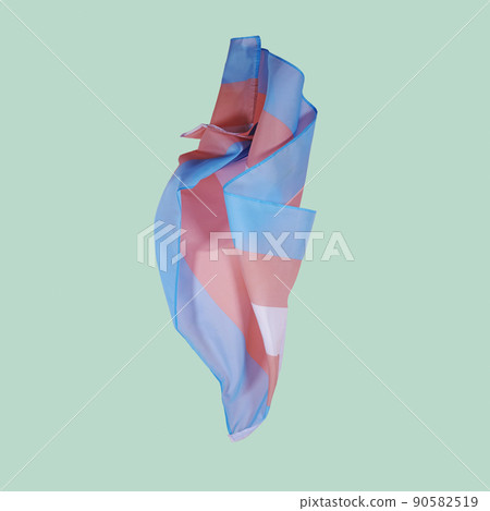 transgender pride flag waving on a green background 90582519