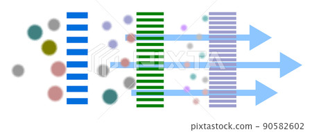 Cross-sectional structure of the filter that adsorbs dust and viruses Cross-sectional structure of the filter that adsorbs dust and viruses 90582602