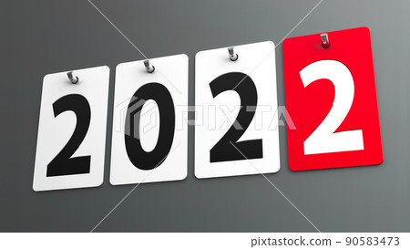 Plates 2022 on gray wall Plates 2022 on gray wall 90583473