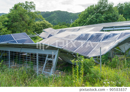 Broken solar panel investment risk 90583837