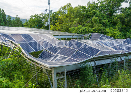 Broken solar panel investment risk 90583843