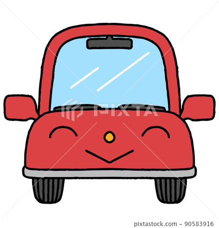 The red car is smiling 90583916