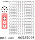 Clock Simple 5 minute symbol editable 90585096