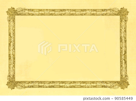 舊泛黃證書和表彰的框架材料。 舊泛黃證書和表彰的框架材料。 90585449