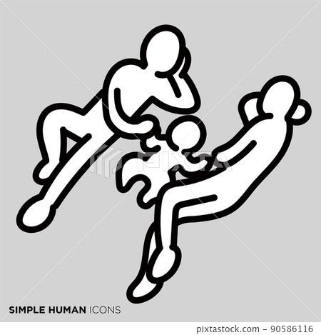 Simple human icon series "Family" 90586116