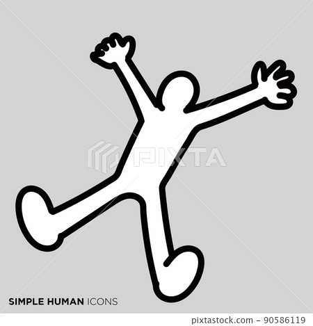簡單的人類圖標系列“變得自由的人” 90586119