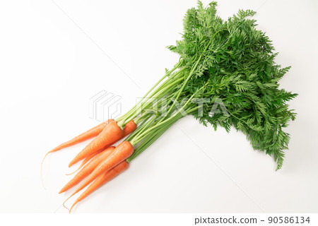 Carrot with leaves 90586134