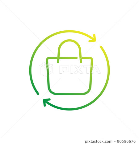 Recycle plastic bag line icon, vector Recycle plastic bag line icon, vector 90586676