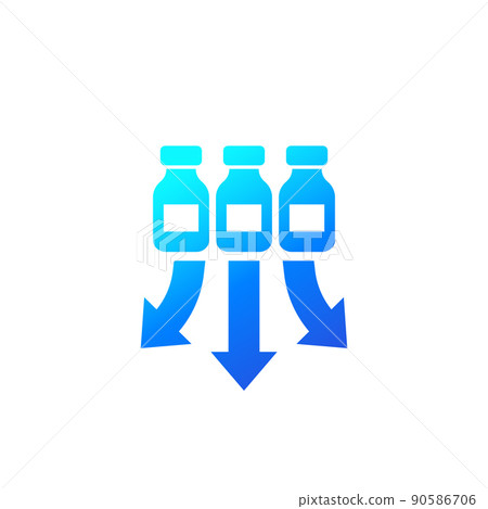 vaccine distribution icon on white 90586706